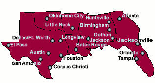 South Central Region Map