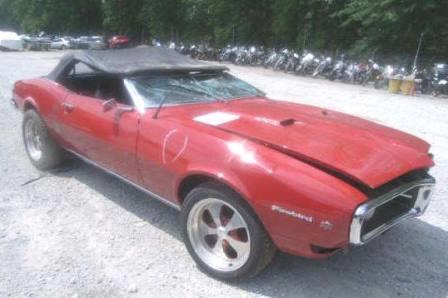 '68 Red Firebird Convertible Pontiac