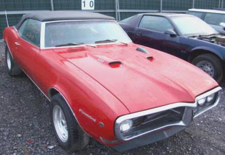 Red '68 Convertible Pontiac Firebird 400